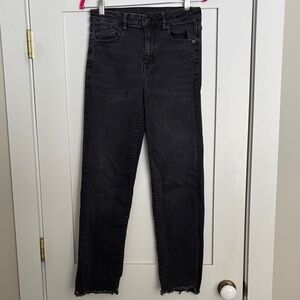 American Eagle Outfitters Black Skinny Straight High Waist Jeans 8 Long